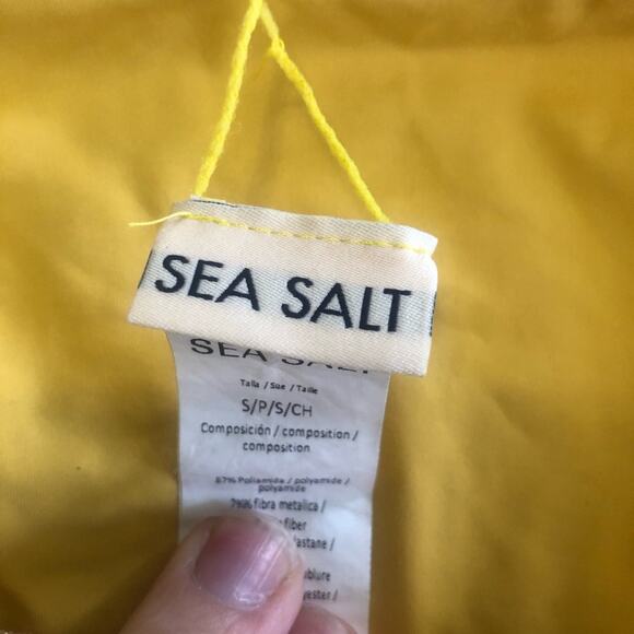 Sea salt azure bikini bottoms in yellow Gold swim size small - Picture 5 of 6